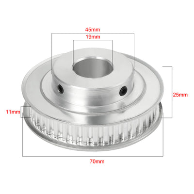 Harfington Aluminum XL 40 Teeth mm Bore Timing Belt Idler Pulley Flange Synchronous Wheel for 10mm Belt CNC