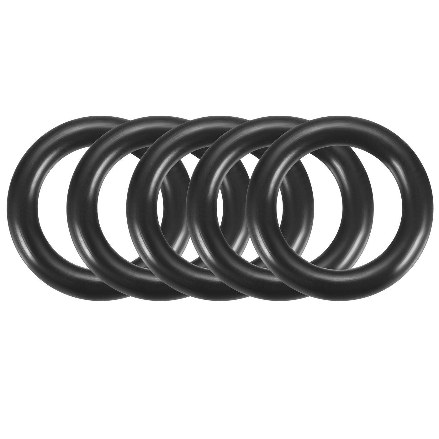 uxcell Uxcell 50Pcs 14mm x 2.4mm Black Flexible Nitrile Rubber O Ring Oil Seal Washer Grommets