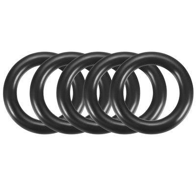 uxcell Uxcell 50Pcs 14mm x 2.4mm Black Flexible Nitrile Rubber O Ring Oil Seal Washer Grommets