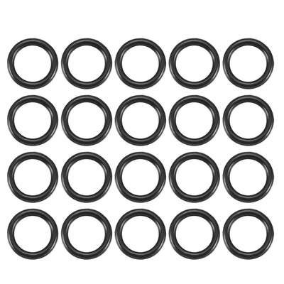 uxcell 20Pcs Black Round Nitrile Butadiene Rubber NBR O-Ring 18mm OD 2.65mm Width