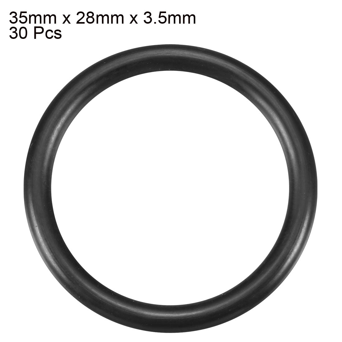 uxcell Uxcell 30Pcs Black Round Nitrile Butadiene Rubber NBR O-Ring 35mm OD 3.5mm Width
