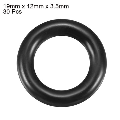 Harfington Uxcell Nitrile Rubber O-Rings Metric Buna-N Sealing Gasket, Pack of 30