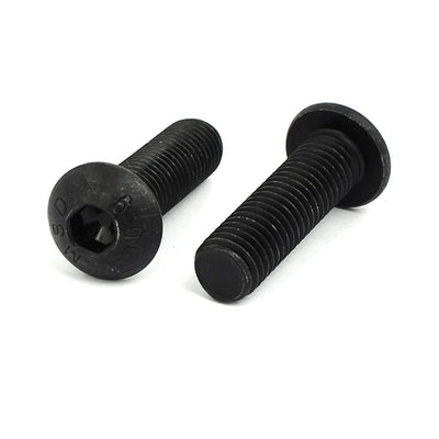 Harfington Uxcell 10 Pcs M10x35mm Thread 10.9 Grade Carbon Steel Button Head Hex Socket Screw Bolt