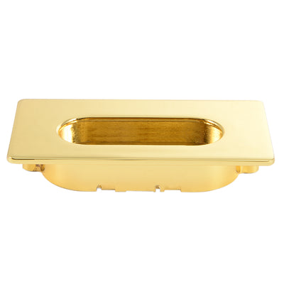 Harfington Uxcell 3" x 1-3/5" Recessed Sliding Door Handle Flush Pull Zinc Alloy Gold Tone