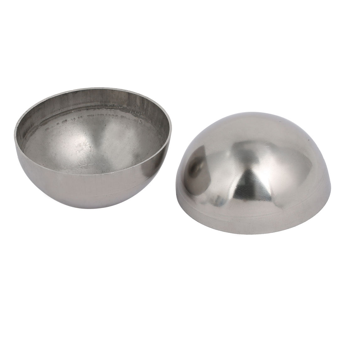 uxcell Uxcell 63mm OD 1mm Thickness 304 Stainless Steel Hollow Half Round Railing Balls 4pcs