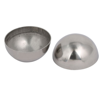 Harfington Uxcell 63mm OD 1mm Thickness 304 Stainless Steel Hollow Half Round Railing Balls 4pcs