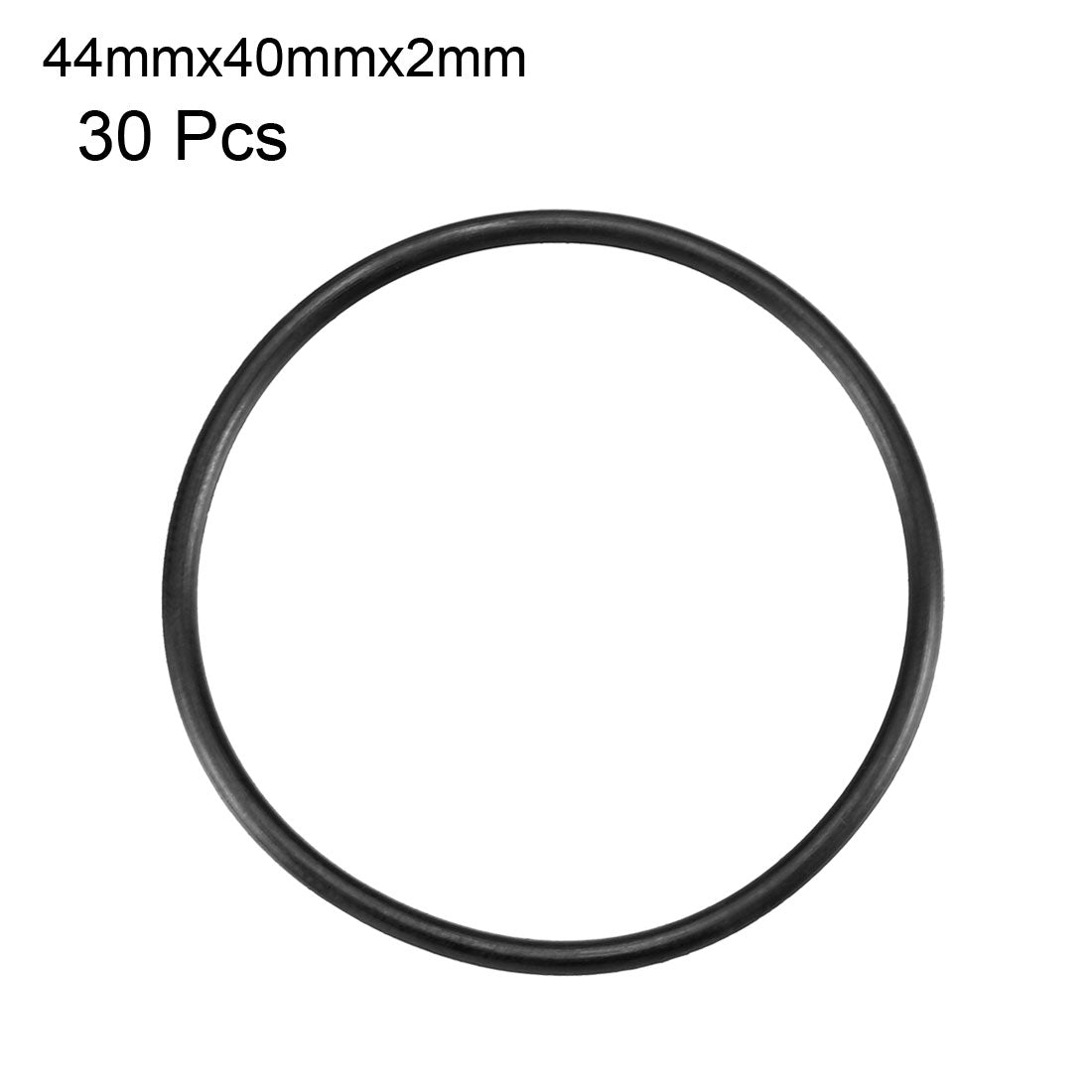 uxcell Uxcell 30pcs Black 40mm x 2mm Oil Resistant Sealing Ring O-shape NBR Rubber Grommet