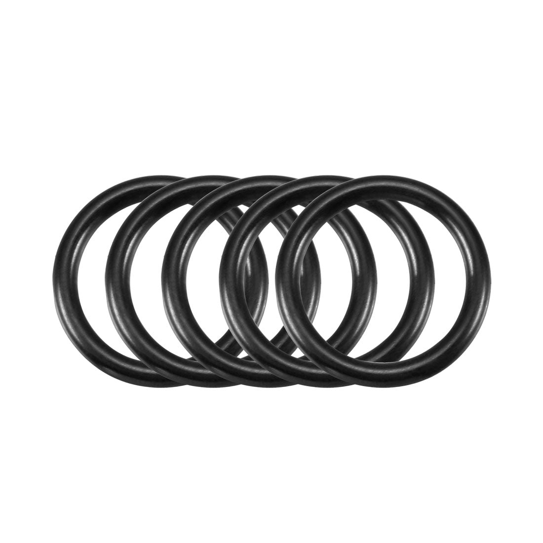 uxcell 30 Pcs Black 17mmx2.65mm Oil Resistant Sealing Ring O-shape NBR Rubber Grommet