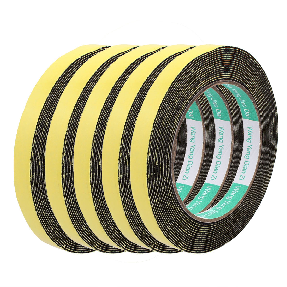 uxcell Uxcell 5pcs 12mm Width 1mm Thickness EVA Single Side Sponge Foam Tape 5 Meters Length