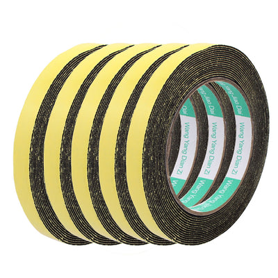 uxcell Uxcell 5pcs 12mm Width 1mm Thickness EVA Single Side Sponge Foam Tape 5 Meters Length