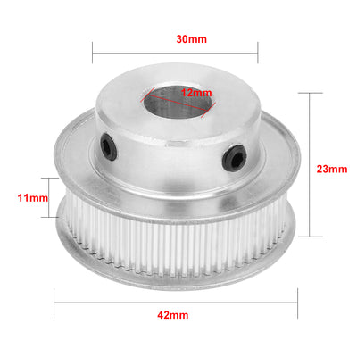Harfington Aluminum MXL 60 Teeth mm Bore Timing Belt Idler Pulley Synchronous Wheel 10mm Belt for 3D Printer CNC