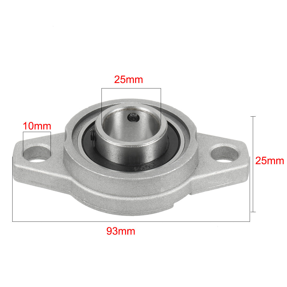 uxcell Uxcell KFL005 25mm Bore, Zinc Alloy Pillow Block Flange Bearing, Self-Alignment