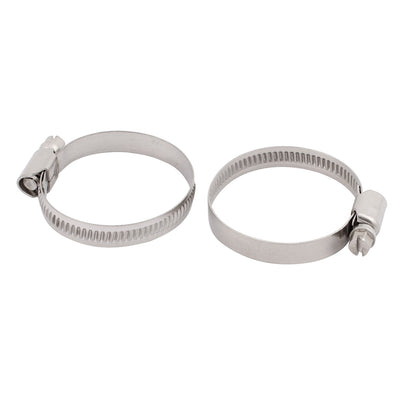 Harfington Uxcell 10Pcs 32mm to 50mm Dia Range Metal German Type Adjustable Hose Clamp Hoop