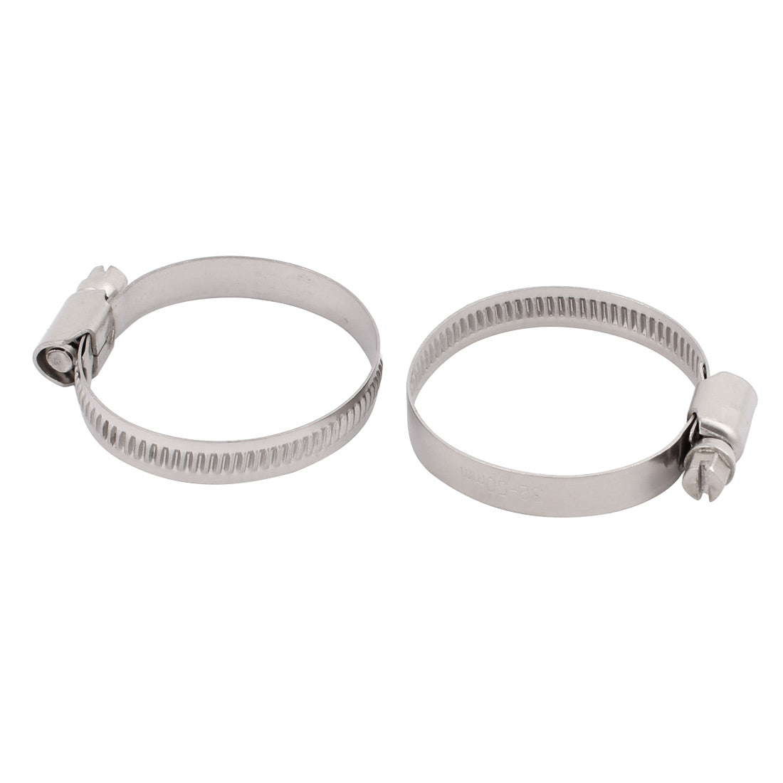 uxcell Uxcell 10Pcs 32mm to 50mm Dia Range Metal German Type Adjustable Hose Clamp Hoop