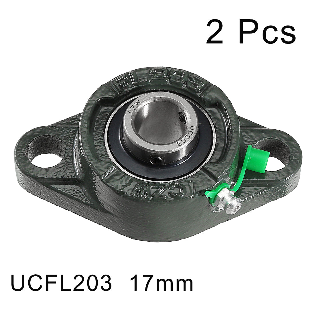 uxcell Uxcell Pillow Block Bearing Mounted Bear Two Bolted Flange Cast Hosing