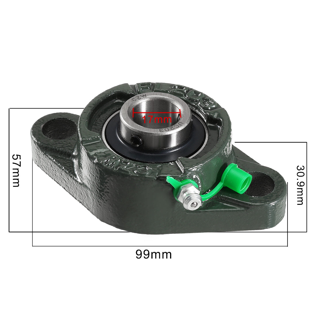 uxcell Uxcell Pillow Block Bearing Mounted Bear Two Bolted Flange Cast Hosing