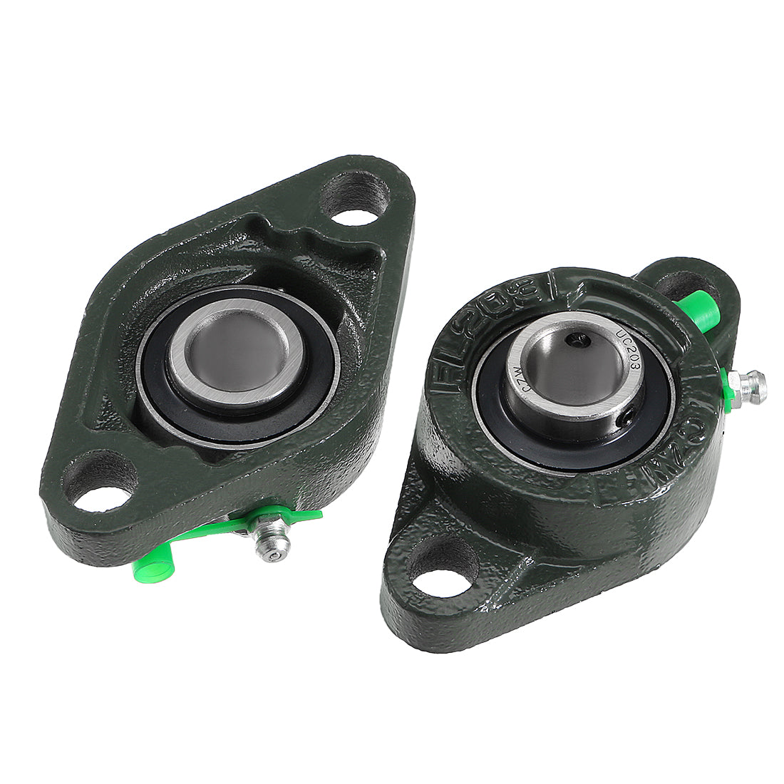 uxcell Uxcell Pillow Block Bearing Mounted Bear Two Bolted Flange Cast Hosing