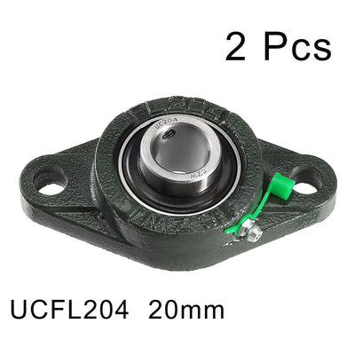 Harfington Uxcell Pillow Block Bearing Mounted Bear Two Bolted Flange Cast Hosing