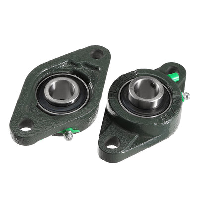 Harfington Uxcell Pillow Block Bearing Mounted Bear Two Bolted Flange Cast Hosing