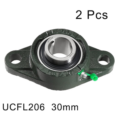 Harfington Uxcell Pillow Block Bearing Mounted Bear Two Bolted Flange Cast Hosing