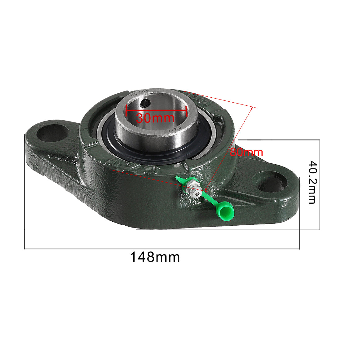 uxcell Uxcell Pillow Block Bearing Mounted Bear Two Bolted Flange Cast Hosing