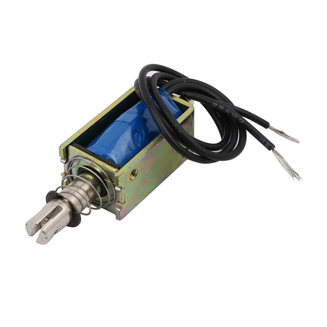 uxcell Uxcell DC12V 1A 10mm Stroke 80g Force Push Pull Type Frame DC Solenoid Electromagnet Magnet JF-0730B