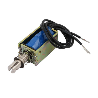 uxcell Uxcell DC12V 1A 10mm Stroke 80g Force Push Pull Type Frame DC Solenoid Electromagnet Magnet JF-0730B