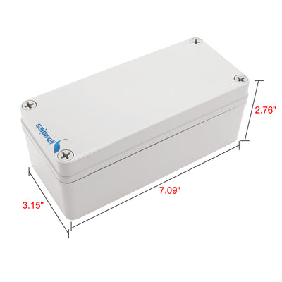 Harfington 3.15"*7.09"*2.76" (80mm x 180mm x 70mm) Electronic ABS Plastic DIY Junction Box Enclosure Case Gray