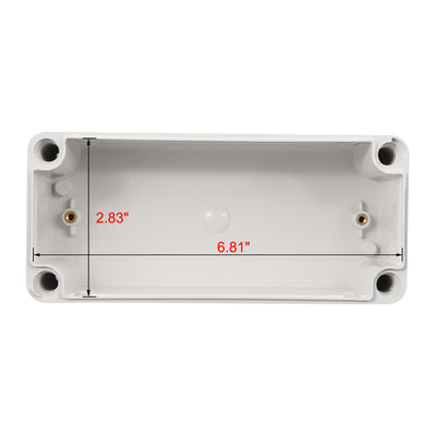 Harfington 3.15"*7.09"*2.76" (80mm x 180mm x 70mm) Electronic ABS Plastic DIY Junction Box Enclosure Case Gray