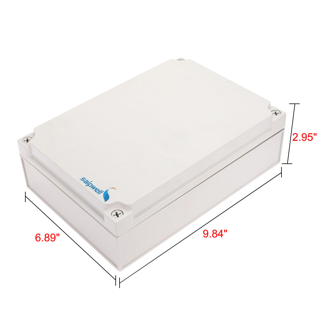 Harfington 6.89"*9.84"*2.95" (175mm x 250mm x 75mm) Electronic ABS Plastic DIY Junction Box Enclosure Case Gray