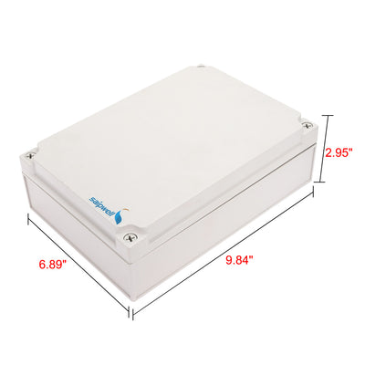 Harfington 6.89"*9.84"*2.95" (175mm x 250mm x 75mm) Electronic ABS Plastic DIY Junction Box Enclosure Case Gray