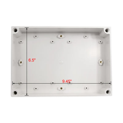 Harfington 6.89"*9.84"*2.95" (175mm x 250mm x 75mm) Electronic ABS Plastic DIY Junction Box Enclosure Case Gray