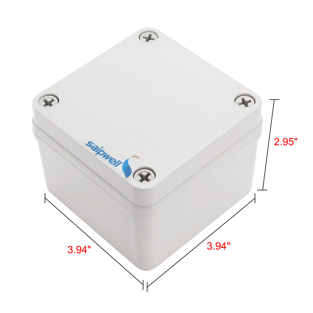 Harfington 3.94"*3.94"*2.95" (100mm x 100mm x 75mm) Electronic ABS Plastic DIY Junction Box Enclosure Case Gray