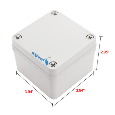 Harfington 3.94"*3.94"*2.95" (100mm x 100mm x 75mm) Electronic ABS Plastic DIY Junction Box Enclosure Case Gray