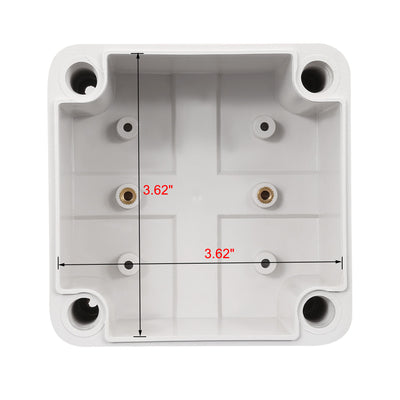 Harfington 3.94"*3.94"*2.95" (100mm x 100mm x 75mm) Electronic ABS Plastic DIY Junction Box Enclosure Case Gray