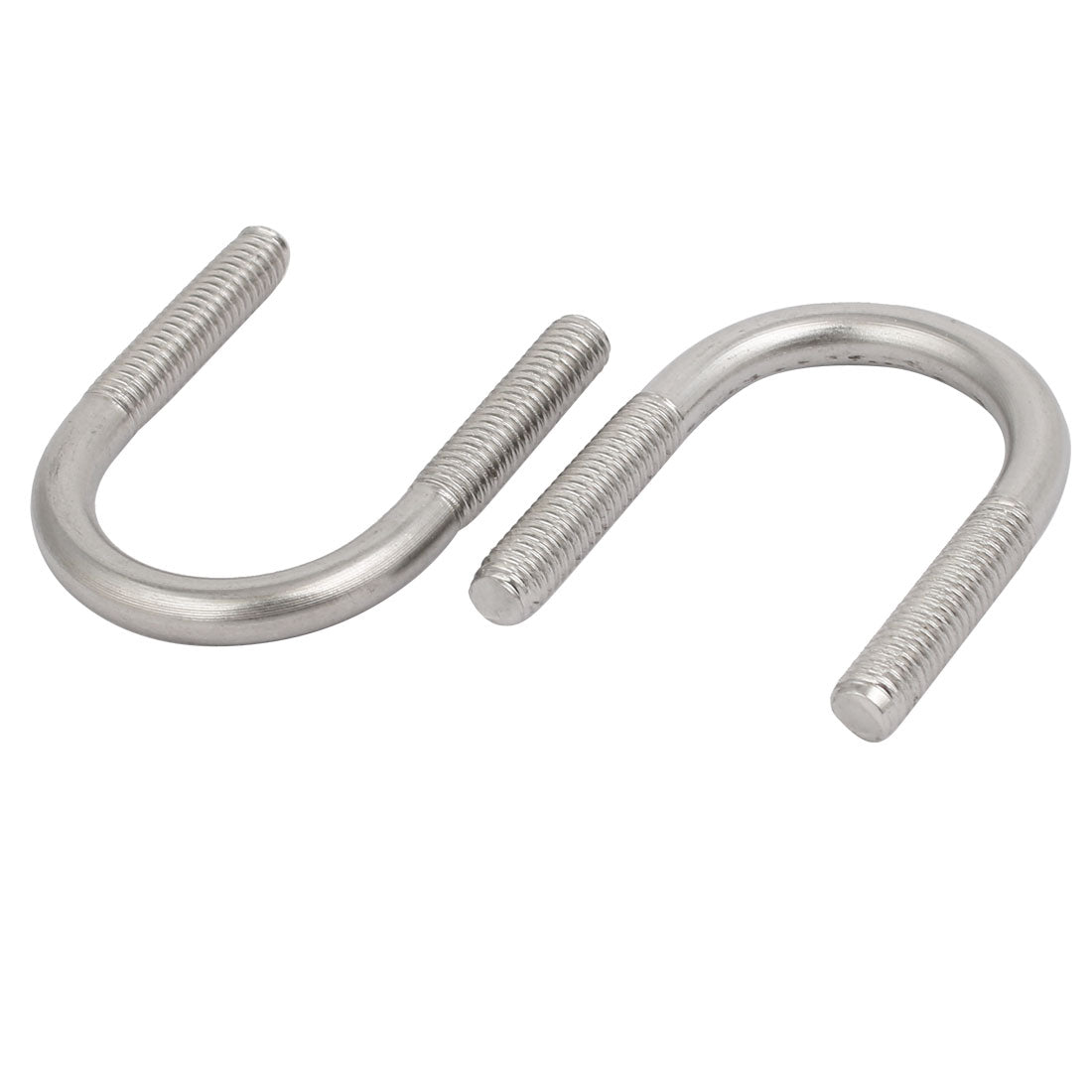 uxcell Uxcell 4pcs M6x25mm 304 Stainless Steel Round U-Bolt w Nylon Insert Lock Hex Nut Washer