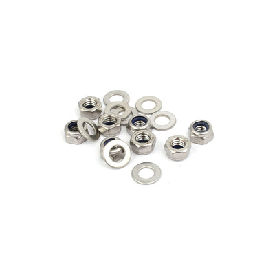 Harfington Uxcell 4pcs M6x25mm 304 Stainless Steel Round U-Bolt w Nylon Insert Lock Hex Nut Washer