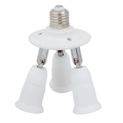 Harfington Uxcell AC100-240V 3 in 1 Light Socket Adapter Universal E27 to Three E27 Converter
