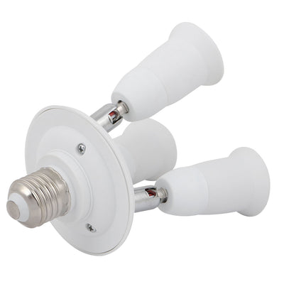 Harfington Uxcell AC100-240V 3 in 1 Light Socket Adapter Universal E27 to Three E27 Converter