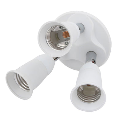 uxcell Uxcell AC100-240V 3 in 1 Light Socket Adapter Universal E27 to Three E27 Converter