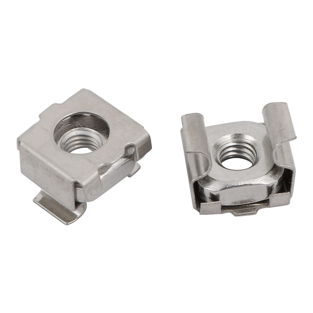 uxcell Uxcell 20pcs M5 304 Stainless Steel Cage Nut Silver Tone for Server Shelf Cabinet