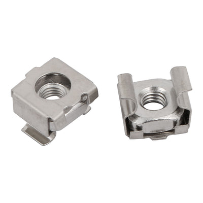 Harfington Uxcell 20pcs M5 304 Stainless Steel Cage Nut Silver Tone for Server Shelf Cabinet