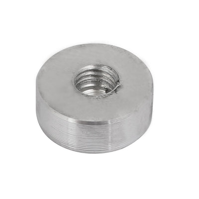 Harfington 4pcs 20mm Dia 8mm Thickness M8 Thread Aluminum Disc Hardware for Glass Table