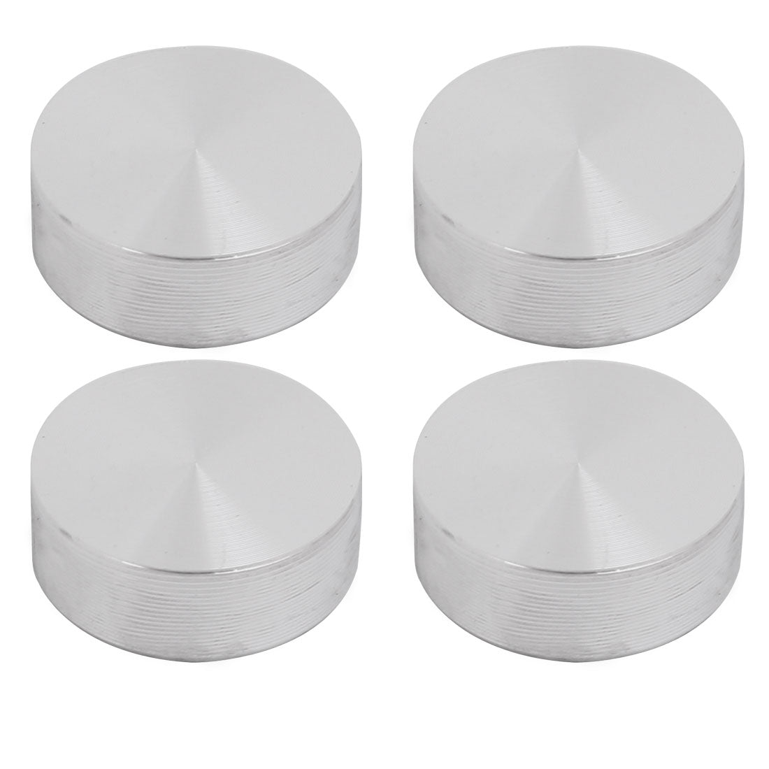 Harfington 4pcs 20mm Dia 8mm Thickness M8 Thread Aluminum Disc Hardware for Glass Table
