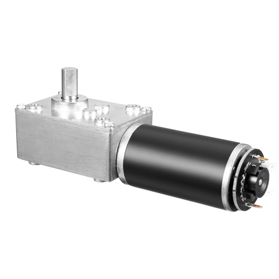 uxcell Uxcell DC 24V 148RPM 12Kg.cm Self-Locking Worm Gear Motor With Encoder And Cable, High Torque Speed Reduction Motor