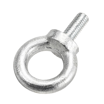 Harfington Uxcell M8 Thread 20mm Shank Length C15 Carbon Steel Zinc Plated Lifting Eye Bolt 5pcs