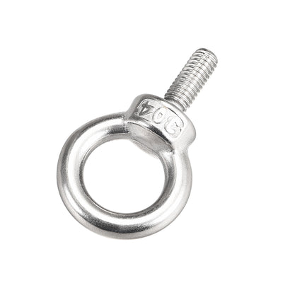 Harfington Uxcell Lifting Eye Bolt M x mm Male Thread 304 Stainless Steel for Hanging, Pack of 5