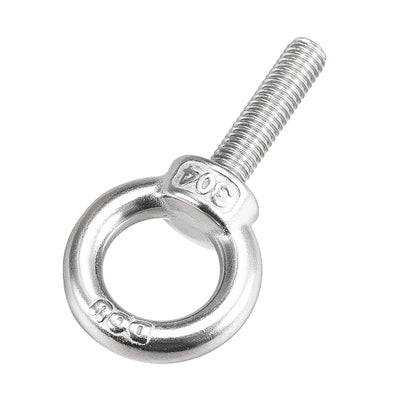 Harfington Uxcell 2 Pcs M8x30mm Thread 20mm Inside Dia 35mm Outside Dia 304 Stainless Steel Lifting Eye Bolt