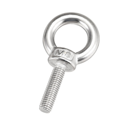 uxcell Uxcell 2 Pcs M8x30mm Thread 20mm Inside Dia 35mm Outside Dia 304 Stainless Steel Lifting Eye Bolt