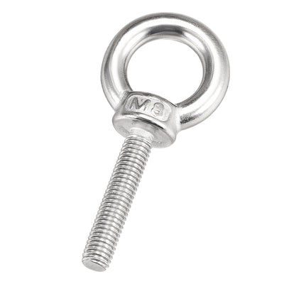 Harfington Uxcell Lifting Eye Bolt M x mm Male Thread 304 Stainless Steel for Hanging, Pack of 5